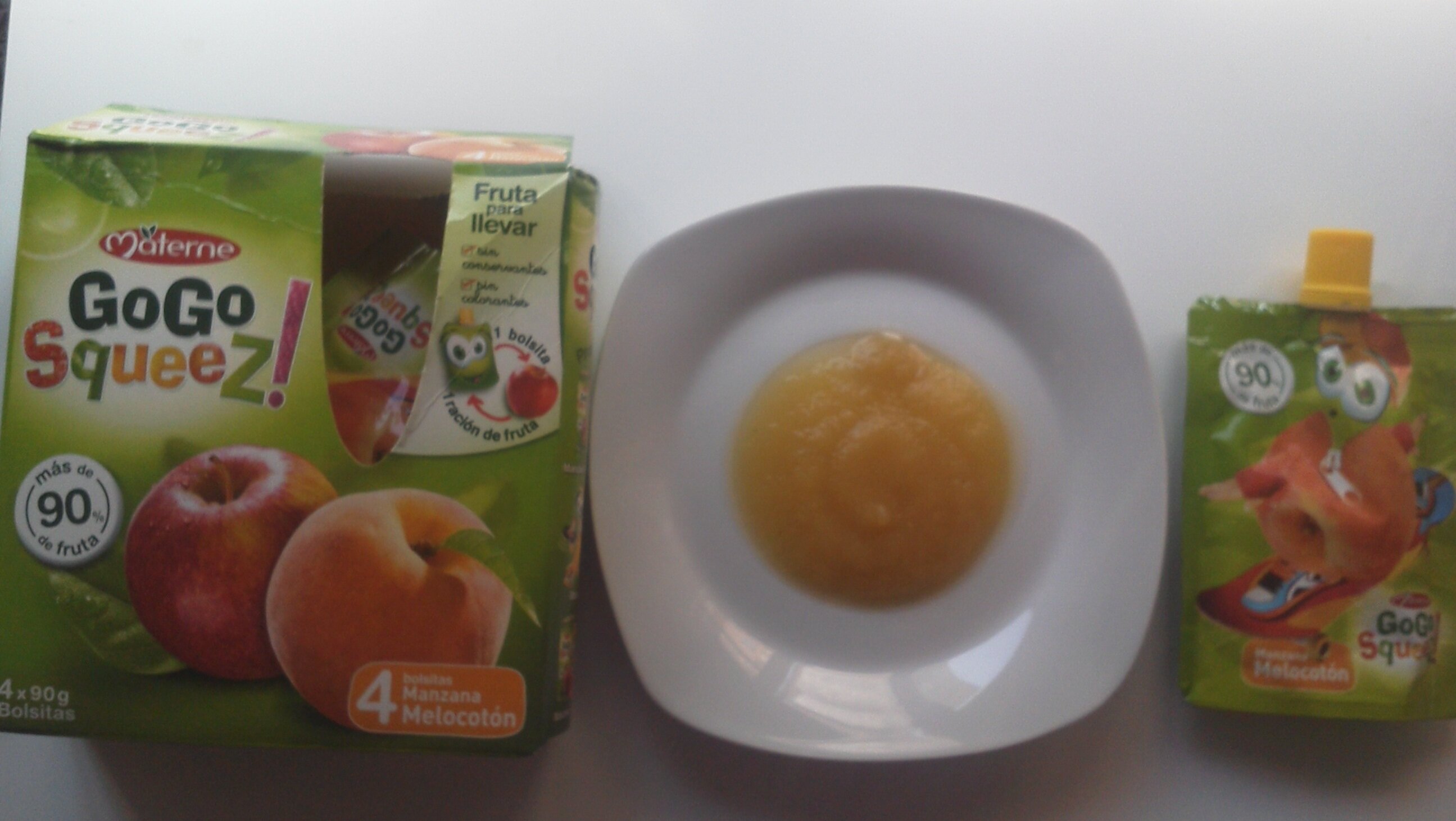 Cata de Go Go Squeez sabor Manzana-Melocot?n